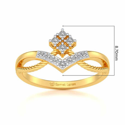 Rigged Beauty Silver Ring - Yellow Gold - Image 5