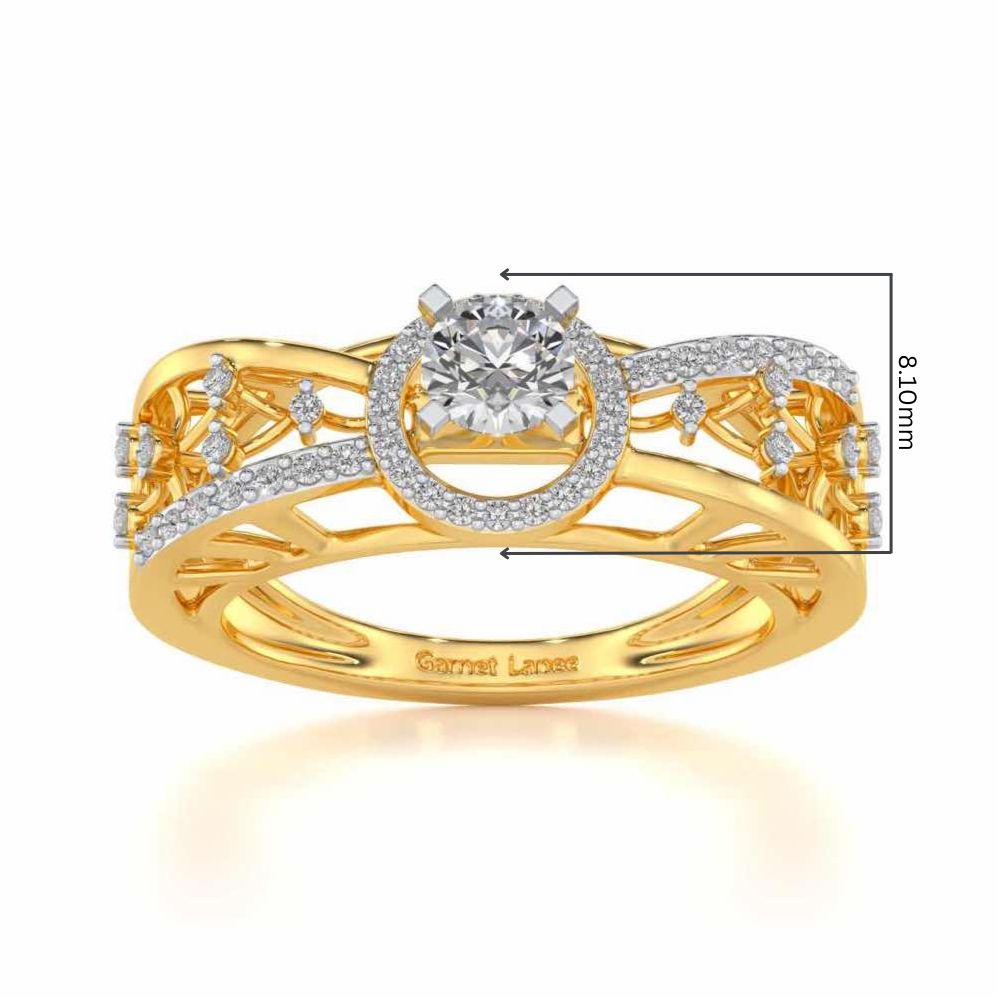 Vanshika Solitaire Ring - Yellow Gold - Image 5