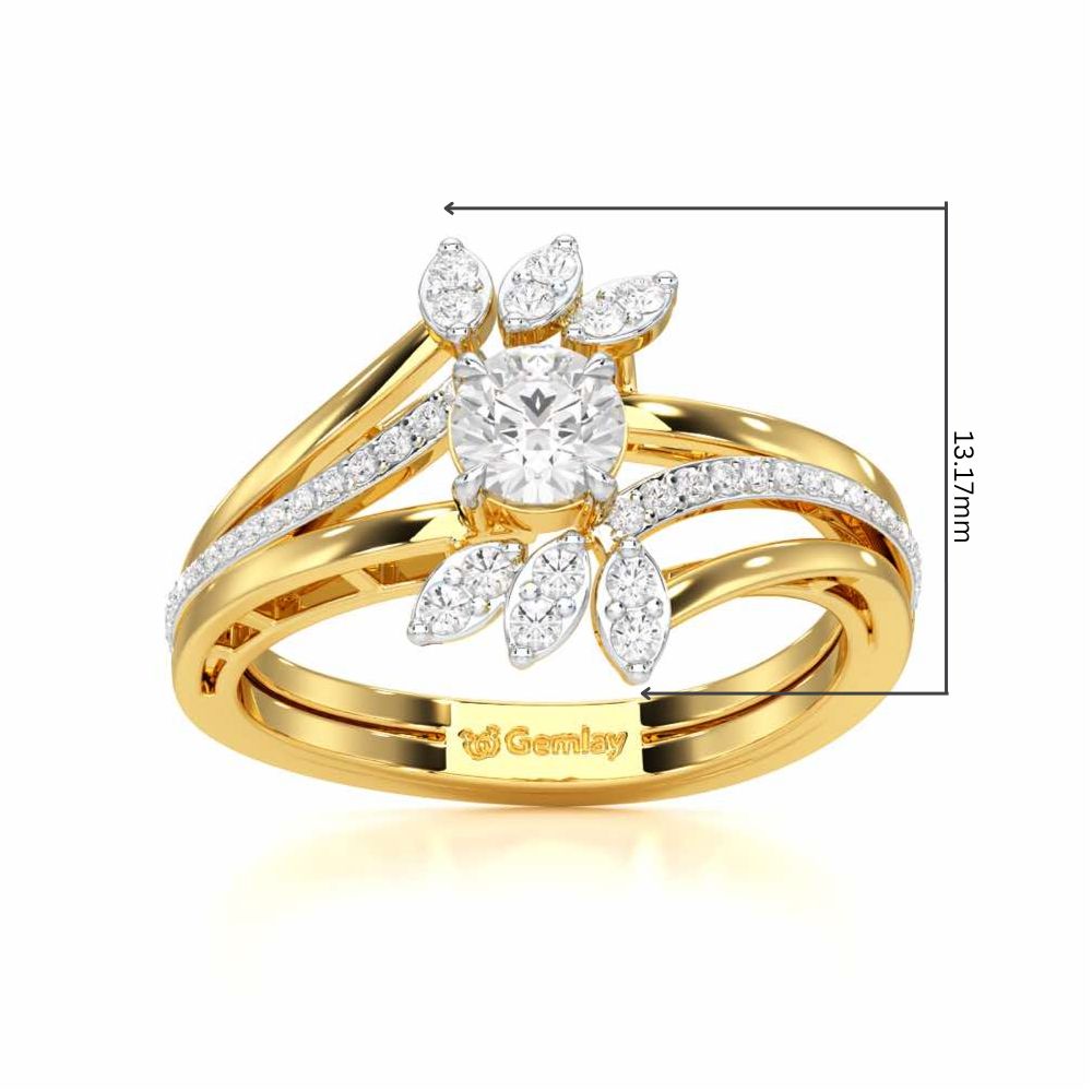 Bloom of Splendor Solitaire Ring - Yellow Gold - Image 5