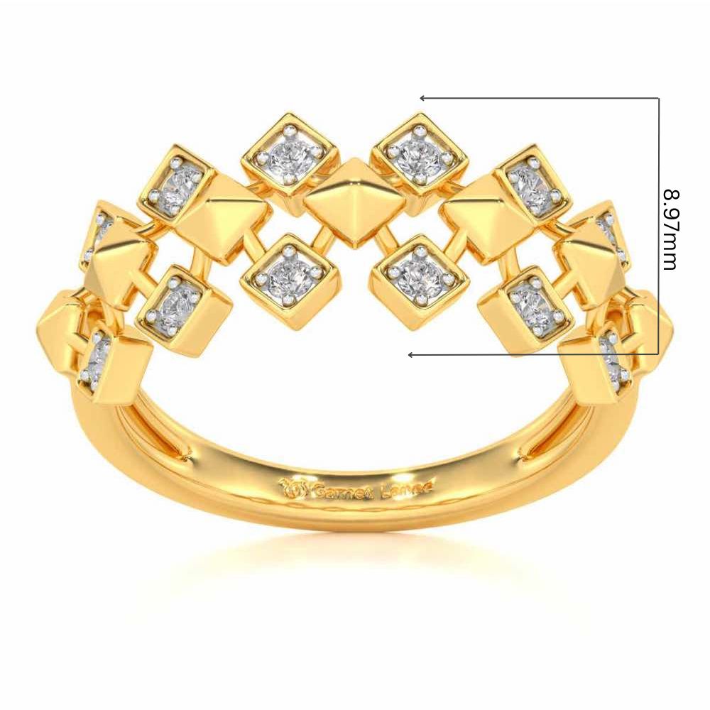 Zenith Silver Ring - Yellow Gold - Image 5