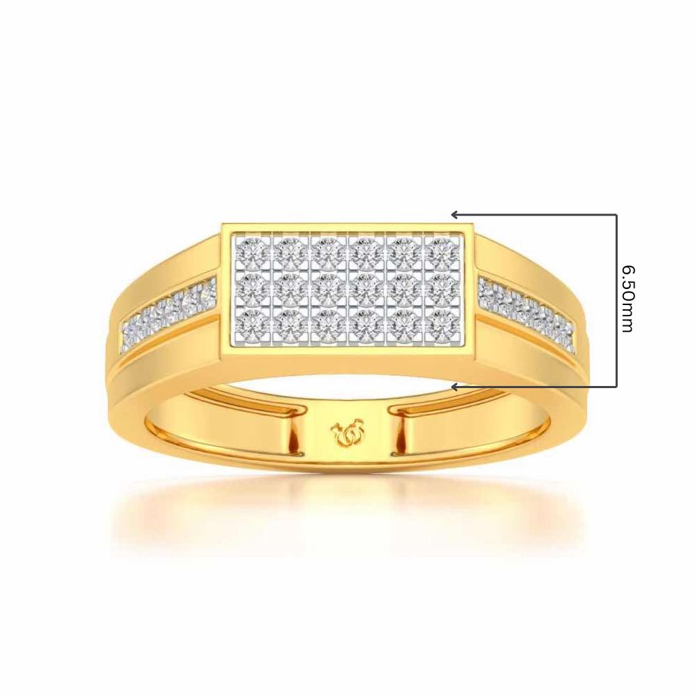 Star System Silver Ring For Men - Yellow Gold - Image 5