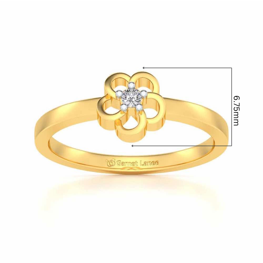 Aliaa Silver Ring - Yellow Gold - Image 5
