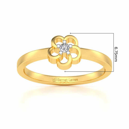 Aliaa Silver Ring - Yellow Gold - Image 5