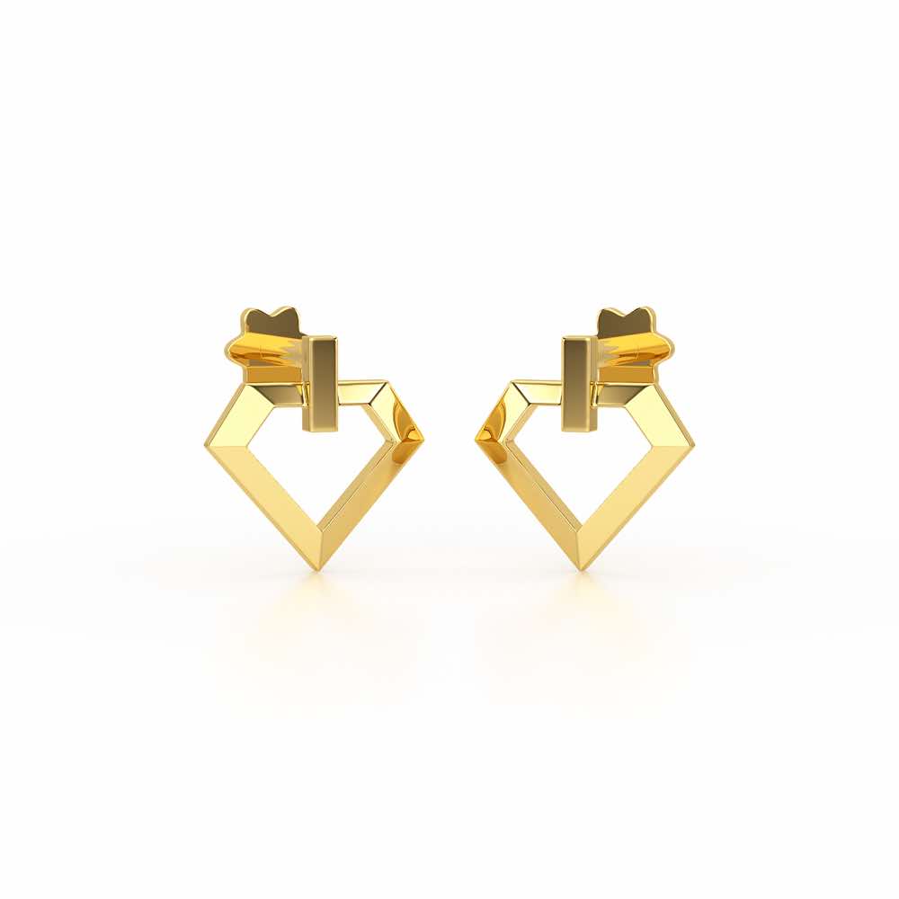 Silver Whispers Earrings - Yellow Gold - Image 2