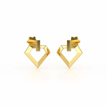 Silver Whispers Earrings - Yellow Gold - Image 2
