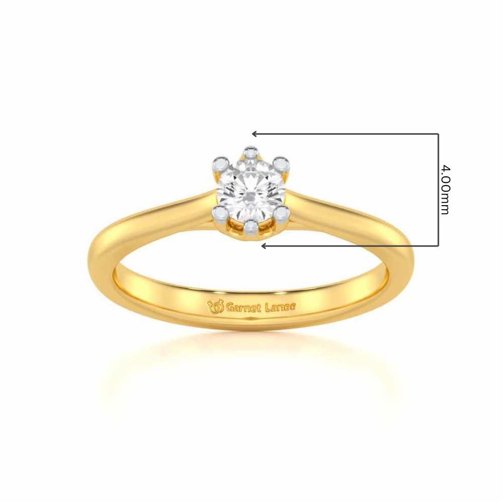 Luminary Emblem Women Solitaire Ring - Yellow Gold - Image 5