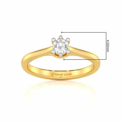 Luminary Emblem Women Solitaire Ring - Yellow Gold - Image 5