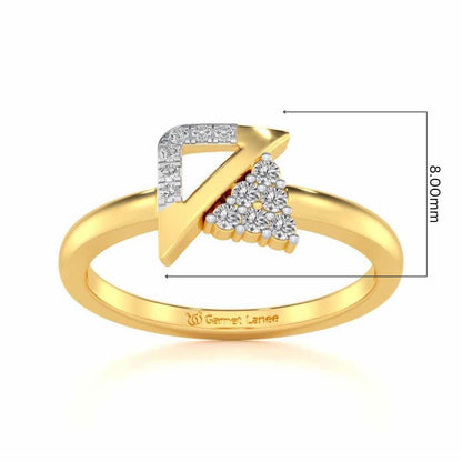 Tri-Glow Silver Ring - Yellow Gold - Image 5