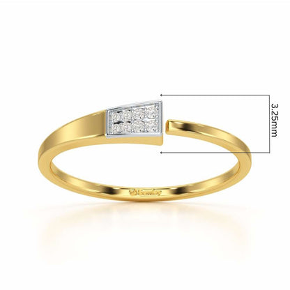 Airy Elegance Silver Ring - Yellow Gold - Image 5