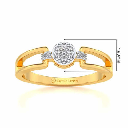Aanakshi Silver Ring - Yellow Gold - Image 5