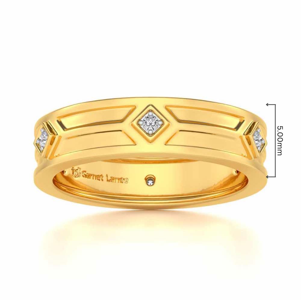 Bewitched Silver Band Ring - Yellow Gold - Image 5