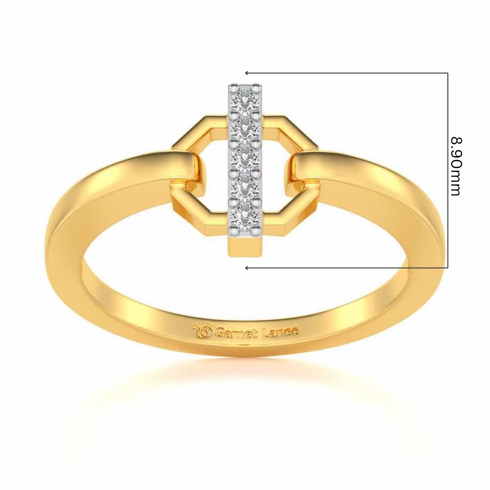 Idris Silver Ring - Yellow Gold - Image 5