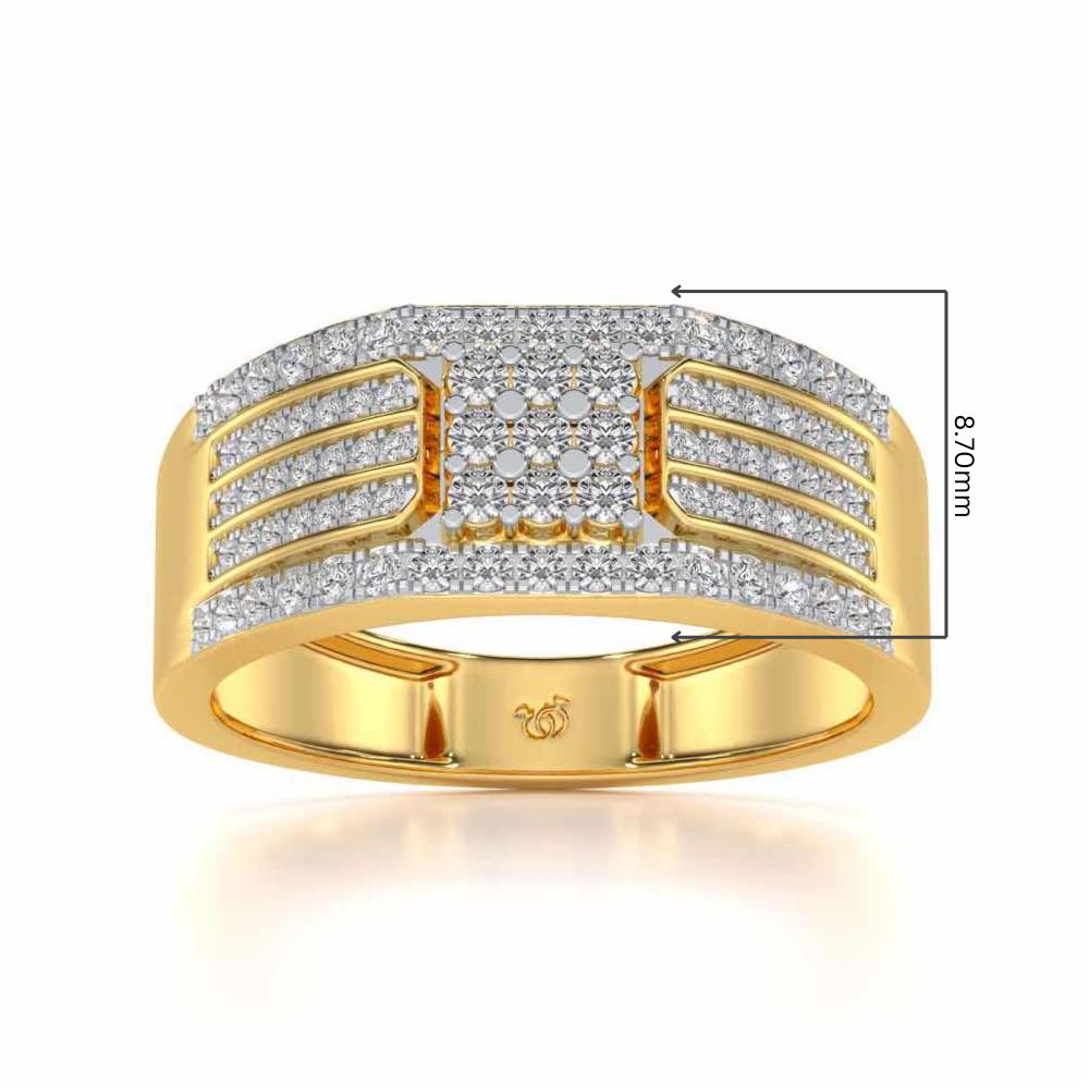 Elegant Magnate Ring For Him - Yellow Gold - Image 5