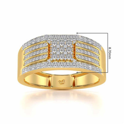 Elegant Magnate Ring For Him - Yellow Gold - Image 5