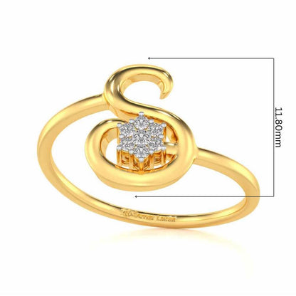 Flora S Silver Ring - Yellow Gold - Image 5