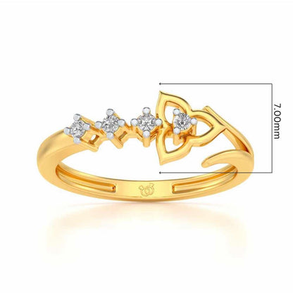 Dhriti Silver Ring - Yellow Gold - Image 5