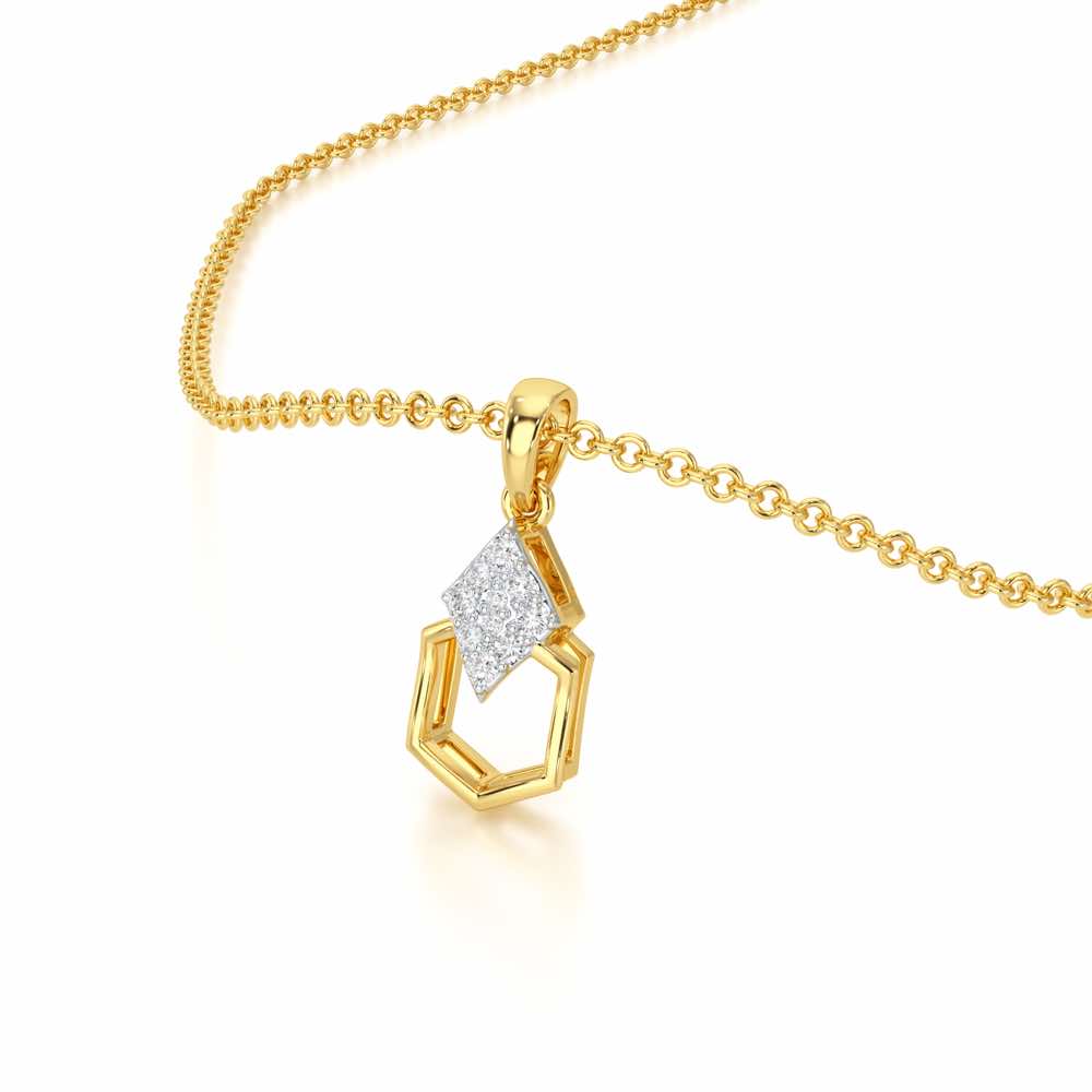 Silver Mist Silver Pendant - Yellow Gold - Image 2