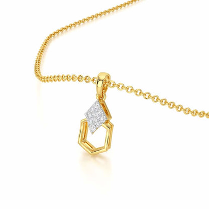 Silver Mist Silver Pendant - Yellow Gold - Image 2