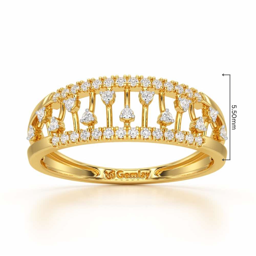 Glowy Serina Silver Ring - Yellow Gold - Image 2