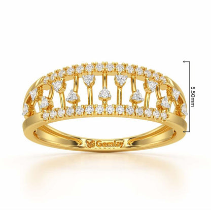 Glowy Serina Silver Ring - Yellow Gold - Image 2