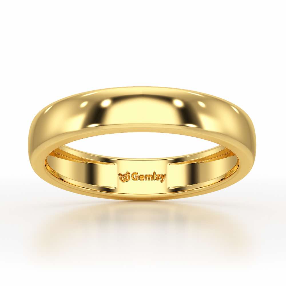 Preston Simple Band For Men - Yellow Gold - Image 2