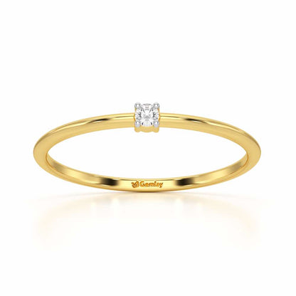 Divine Touch Silver Ring - Yellow Gold - Image 2