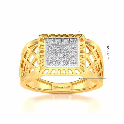 Spirited Silver Ring For Men - Yellow Gold - Image 5