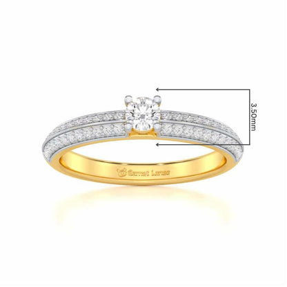 Grandeur Orbit Women Solitaire Ring - Yellow Gold - Image 5