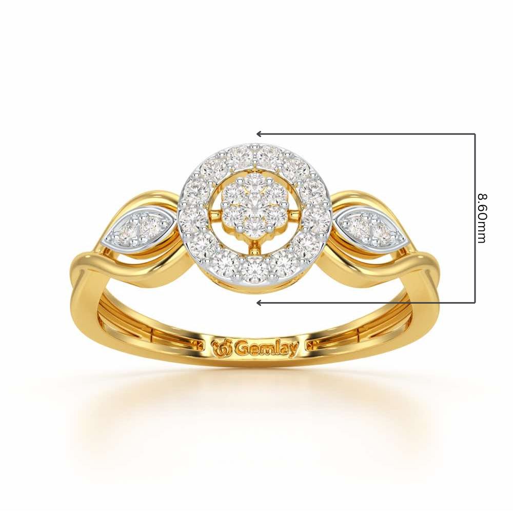 Luminis Attraction Silver Ring - Yellow Gold - Image 2