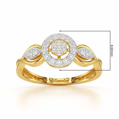 Luminis Attraction Silver Ring - Yellow Gold - Image 2
