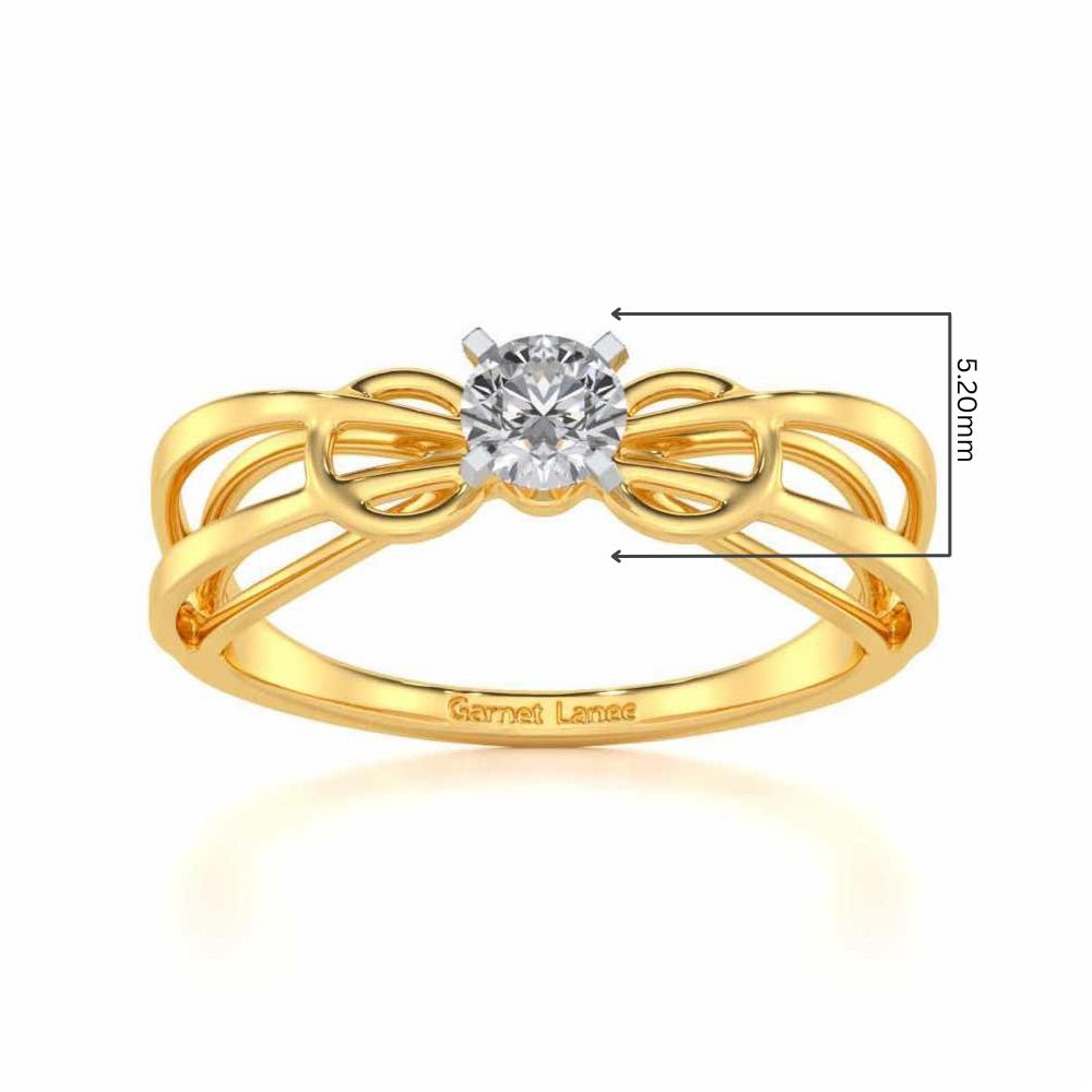Shahreen Solitaire Ring - Yellow Gold - Image 5