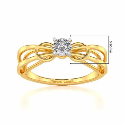 Shahreen Solitaire Ring - Yellow Gold - Image 5