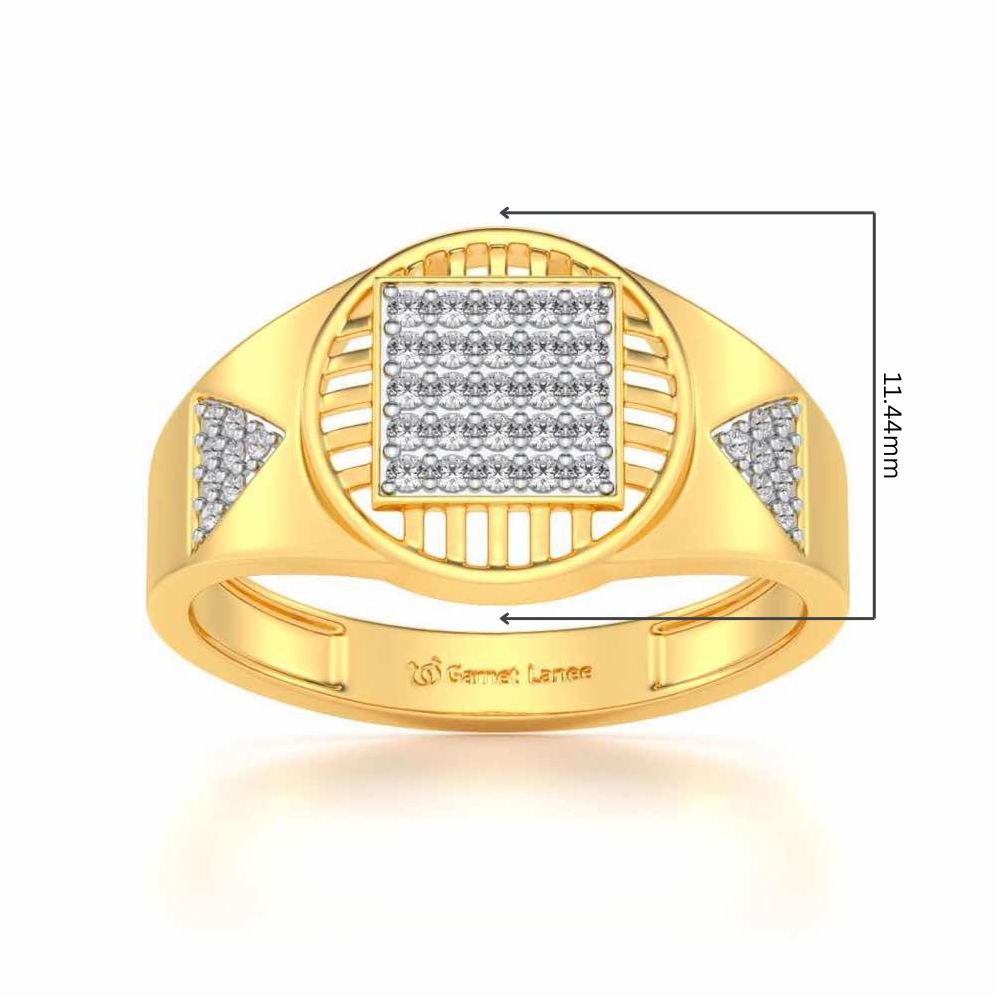 Holy Eye Silver Ring For Men - Yellow Gold - Image 5