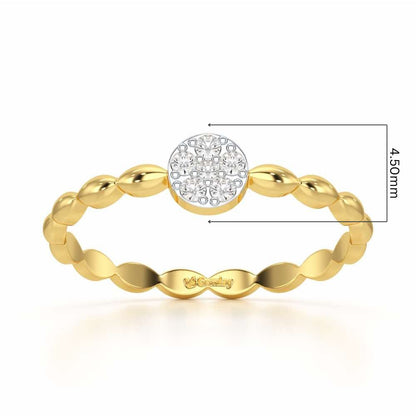 Glow Wave Silver Ring - Yellow Gold - Image 5