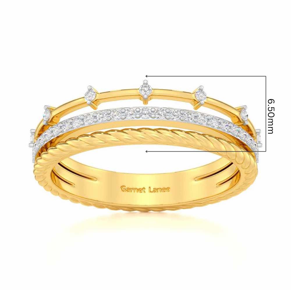 La-vish Silver Ring - Yellow Gold - Image 5