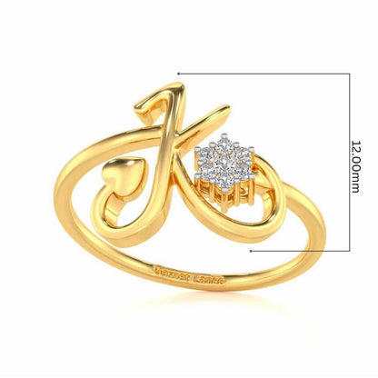 Amsome K Silver Ring - Yellow Gold - Image 5
