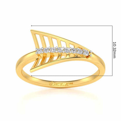 Airplane Silver Ring - Yellow Gold - Image 5