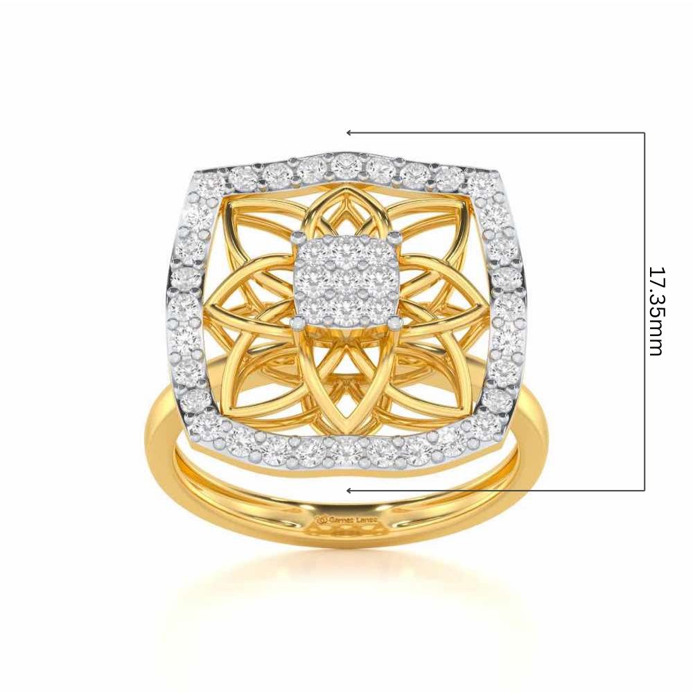 Chic Charm Silver Ring - Yellow Gold - Image 5