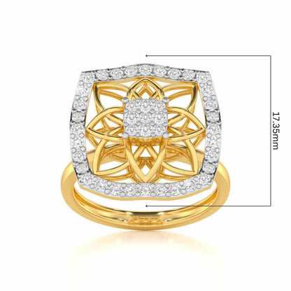 Chic Charm Silver Ring - Yellow Gold - Image 5
