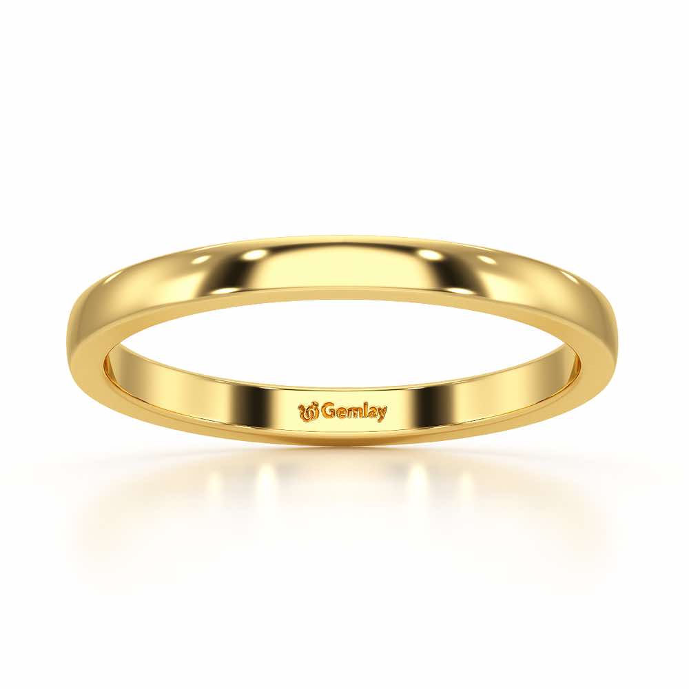Serene Spark Stackable Silver Ring - Yellow Gold - Image 2