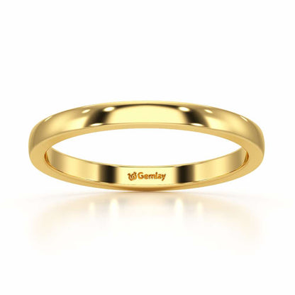 Serene Spark Stackable Silver Ring - Yellow Gold - Image 2