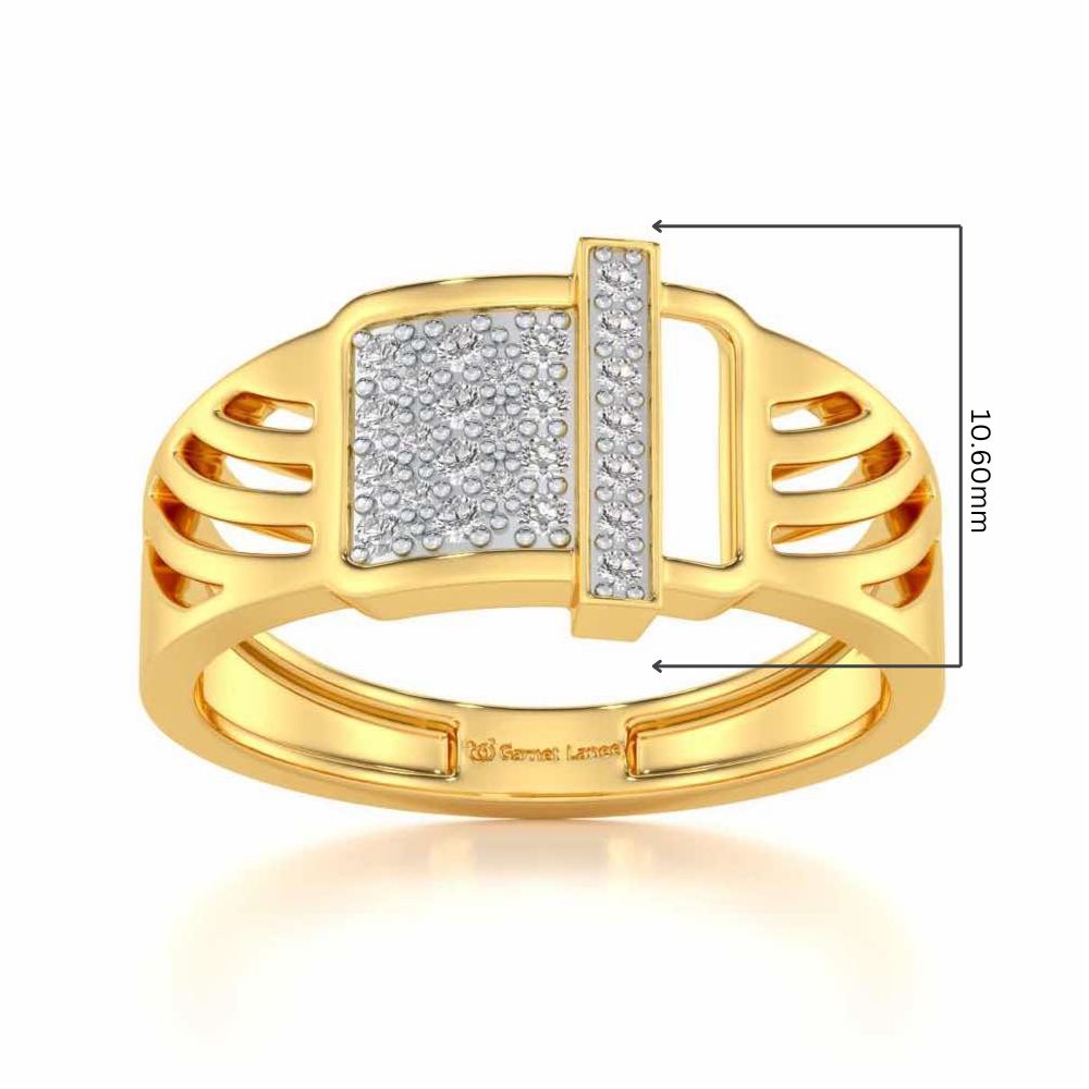 Ecstatic Silver Ring For Men - Yellow Gold - Image 5