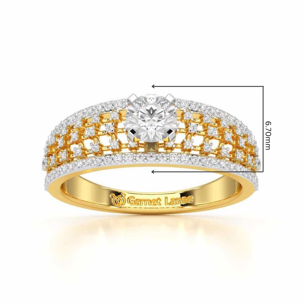 Luminous Elegance Solitaire Ring - Yellow Gold - Image 5