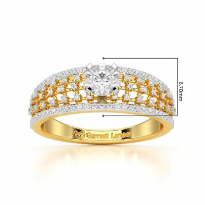 Luminous Elegance Solitaire Ring - Yellow Gold - Image 5