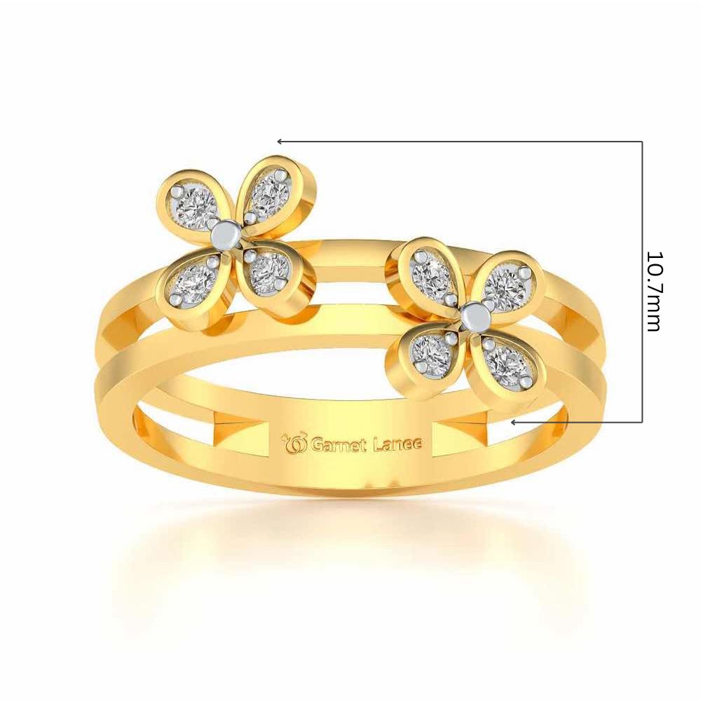 Luv-flora Silver Ring - Yellow Gold - Image 5