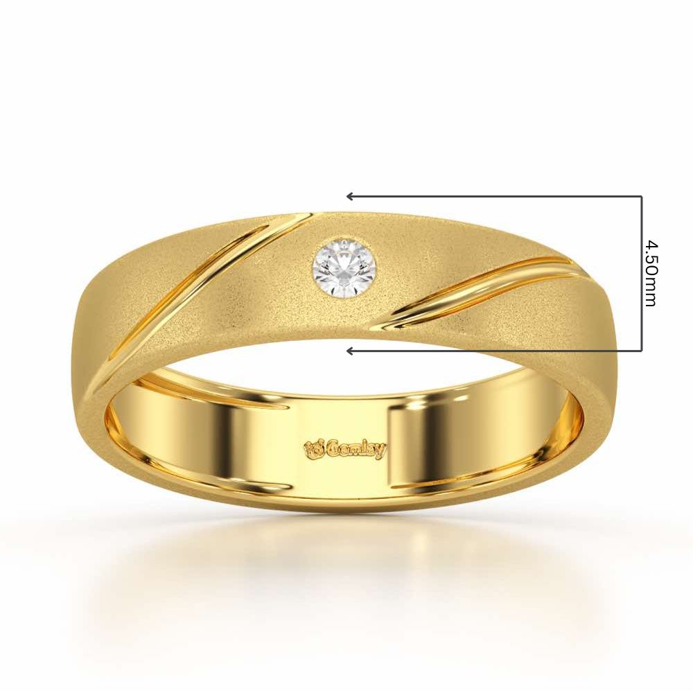 Fiora Glow Silver ring For Men - Yellow Gold - Image 2