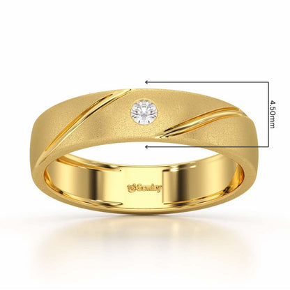 Fiora Glow Silver ring For Men - Yellow Gold - Image 2