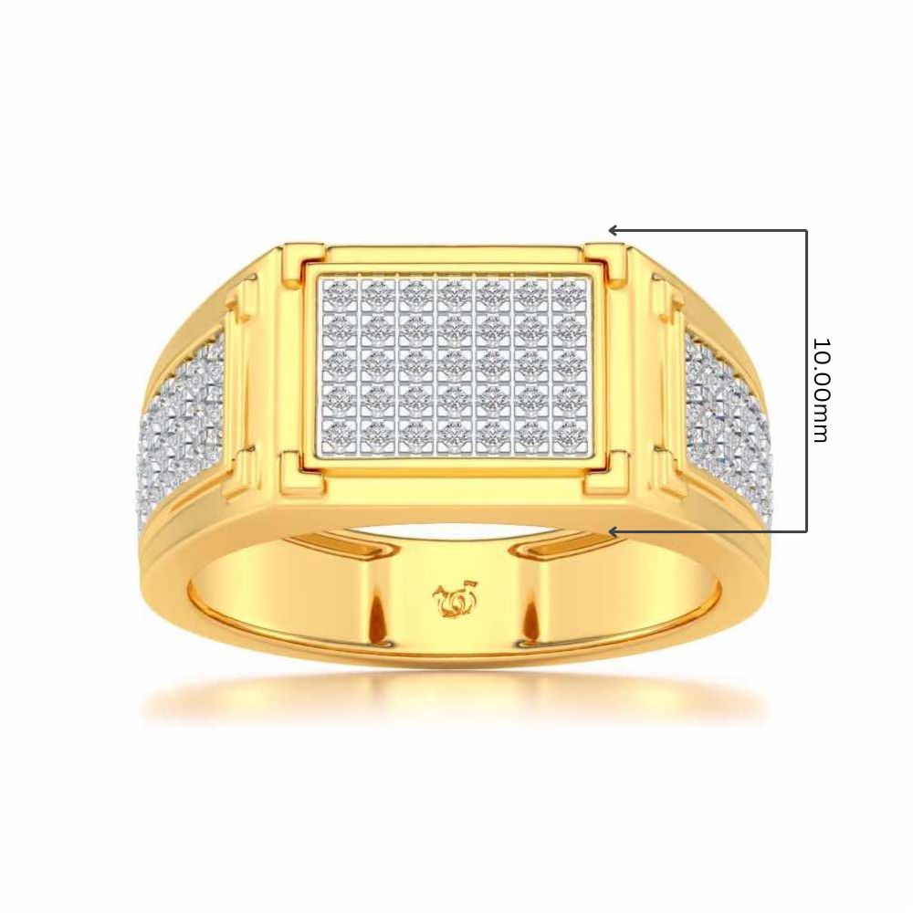 Confidence Silver Ring For Men - Yellow Gold - Image 5