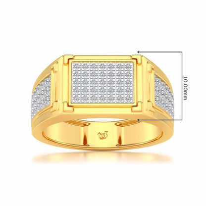 Confidence Silver Ring For Men - Yellow Gold - Image 5