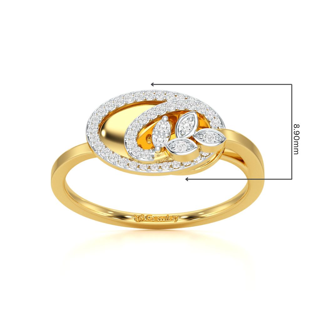 Sublime Growth Silver Ring - Yellow Gold - Image 5